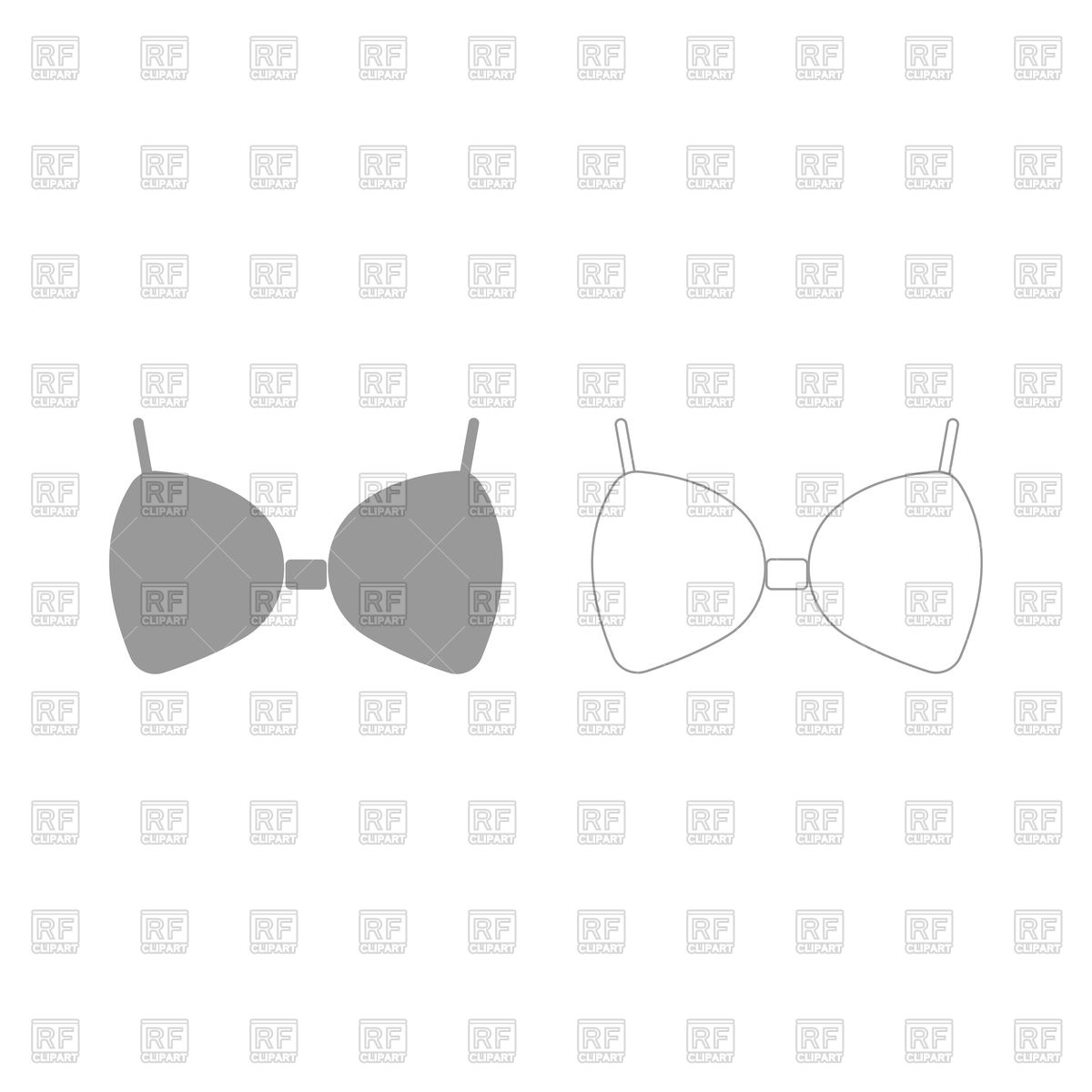 1200x1200 Bra Grey Set Icon Vector Image Of Icons And Emblems