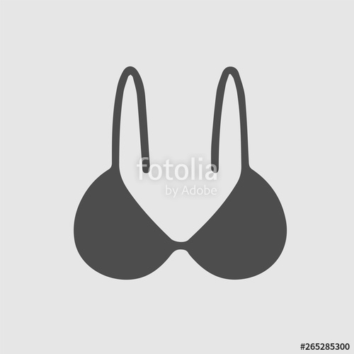 500x500 Bra Vector Icon Swimsuit Simple Isolated Pictogram Stock Image