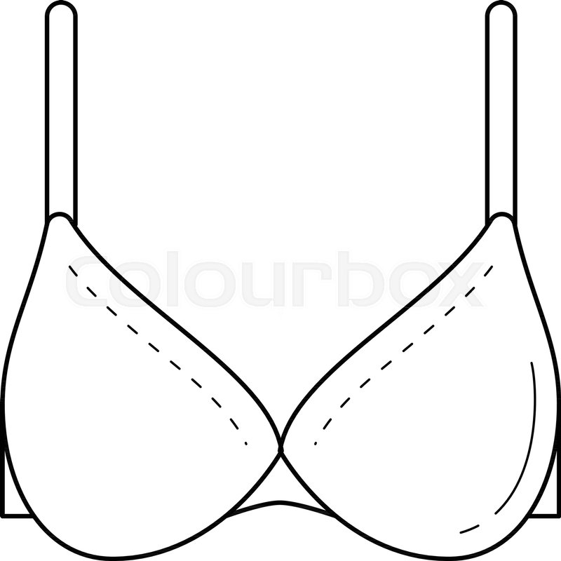 800x800 Bra Vector Line Icon Isolated On White Stock Vector Colourbox