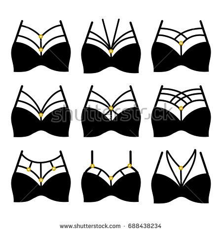 450x470 Bra, Vector, Icon, Set, Fashion, Trendy, Jewellery, Underwear