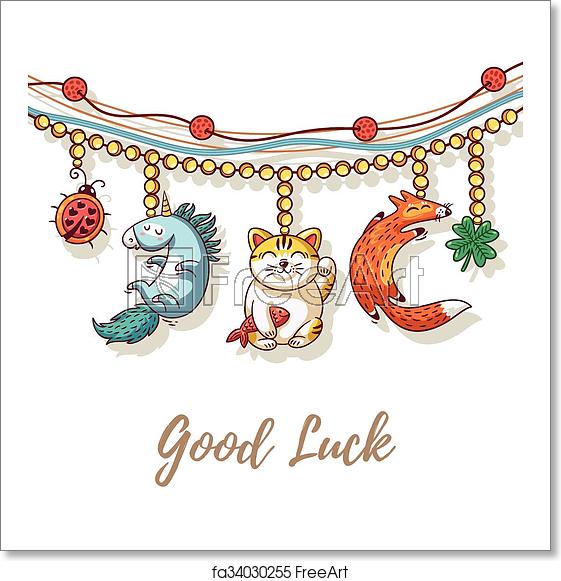 Free Art Print Of Bracelet Vector Card With Lucky Charms Good 561x581 Free Art Print Of Bracelet Vector Card With Lucky Charms Good