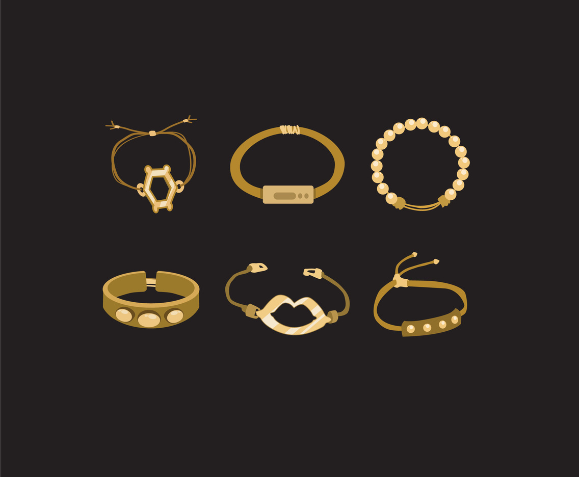 Golden Bracelets Vector Vector Art Graphics 1136x936 Golden Bracelets Vector Vector Art Graphics