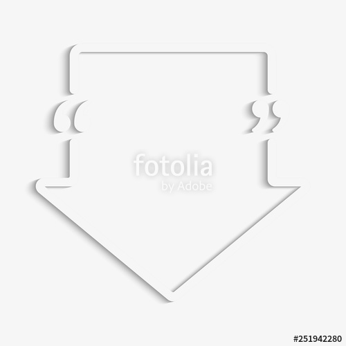500x500 Template Vector Quote Arrow Bracket Empty Frame Stock Image