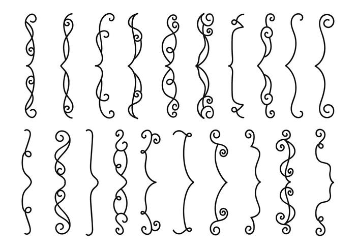 700x490 Line Decorative Bracket Vector