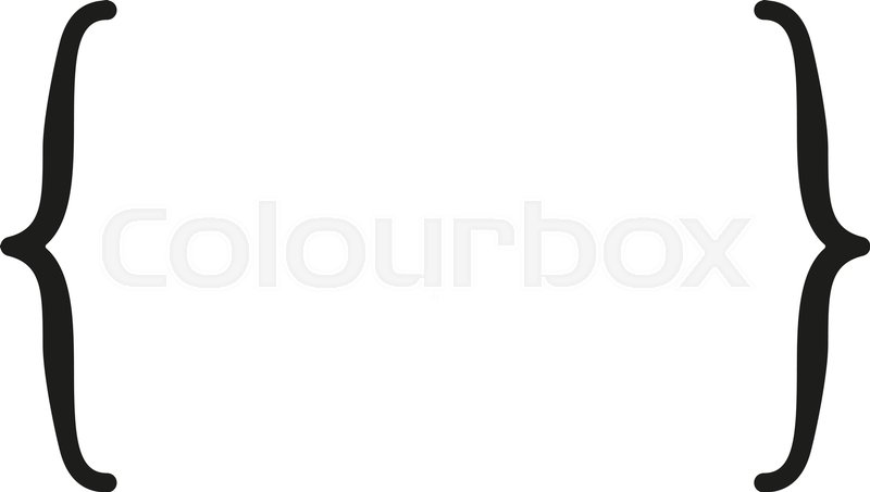 800x453 The Curly Bracket Icon Quote Symbol Stock Vector Colourbox