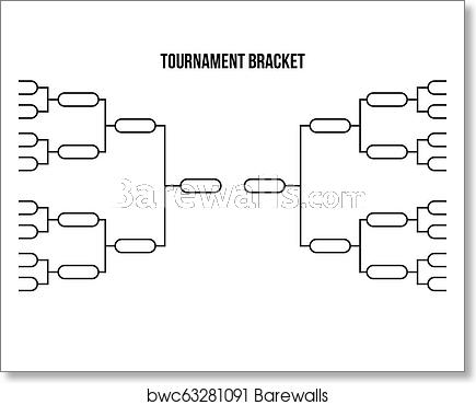 435x370 Vector Tournament Bracket, Art Print Barewalls Posters Prints