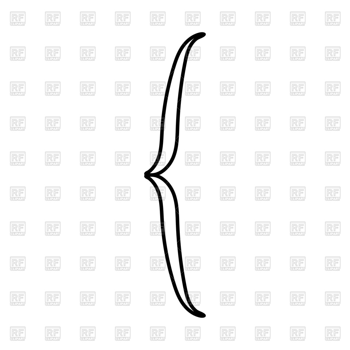 1200x1200 Bracket Outline Vector Image Of Objects