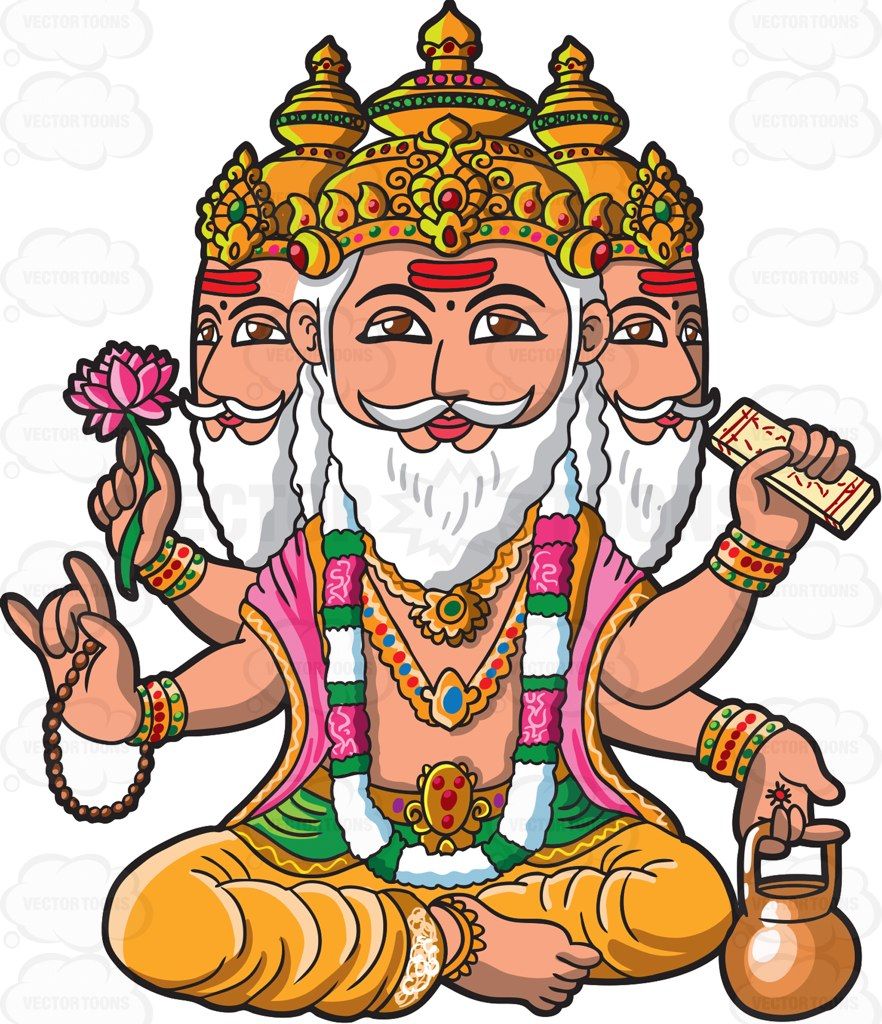 882x1024 The God Brahma