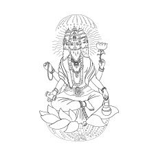 224x235 Bright Indian God Brahma Vector Art Illustration Art, Graphics