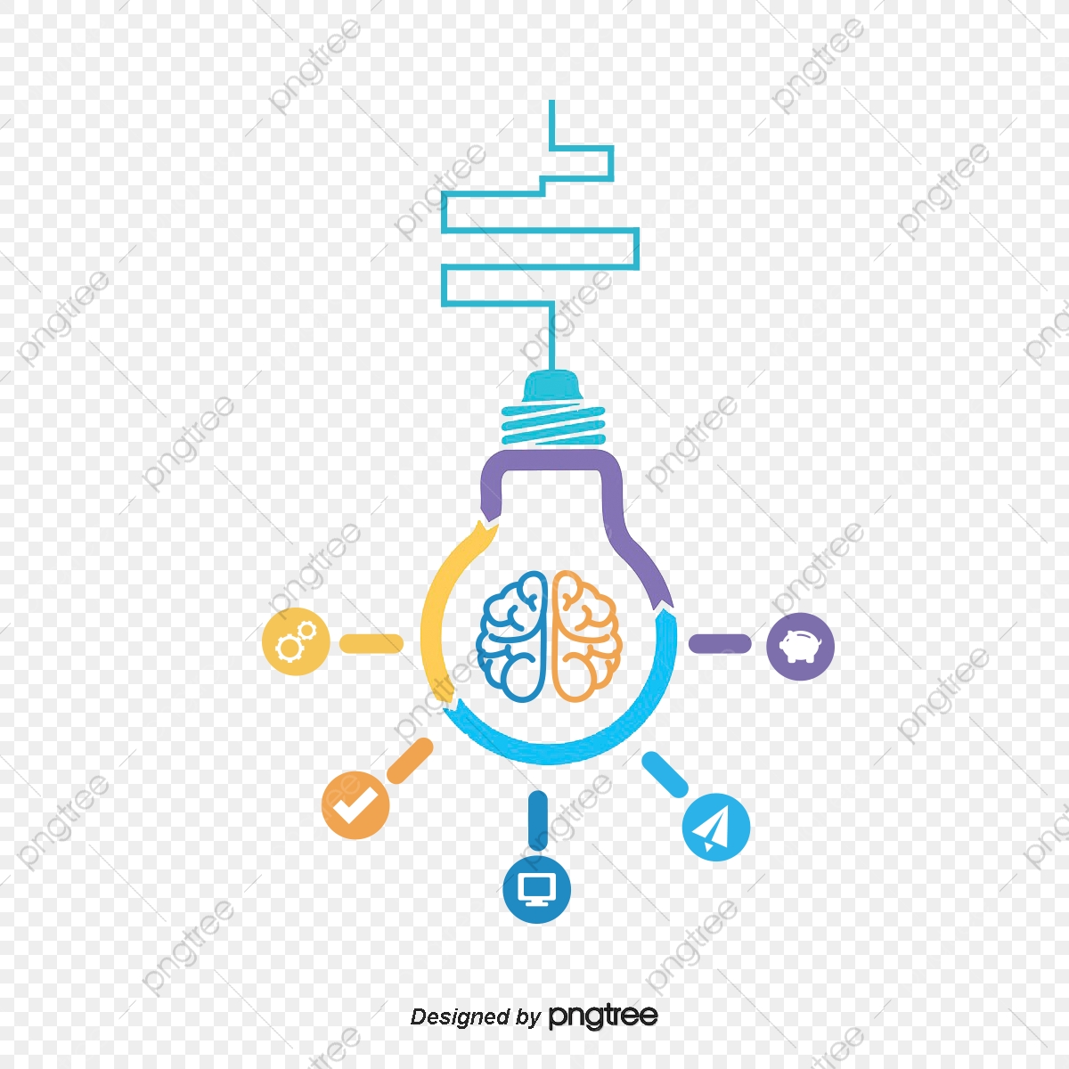 Light Bulb Brain Infographic, Brain, Light Bulb, Vector Png 1200x1200 Light Bulb Brain Infographic, Brain, Light Bulb, Vector Png