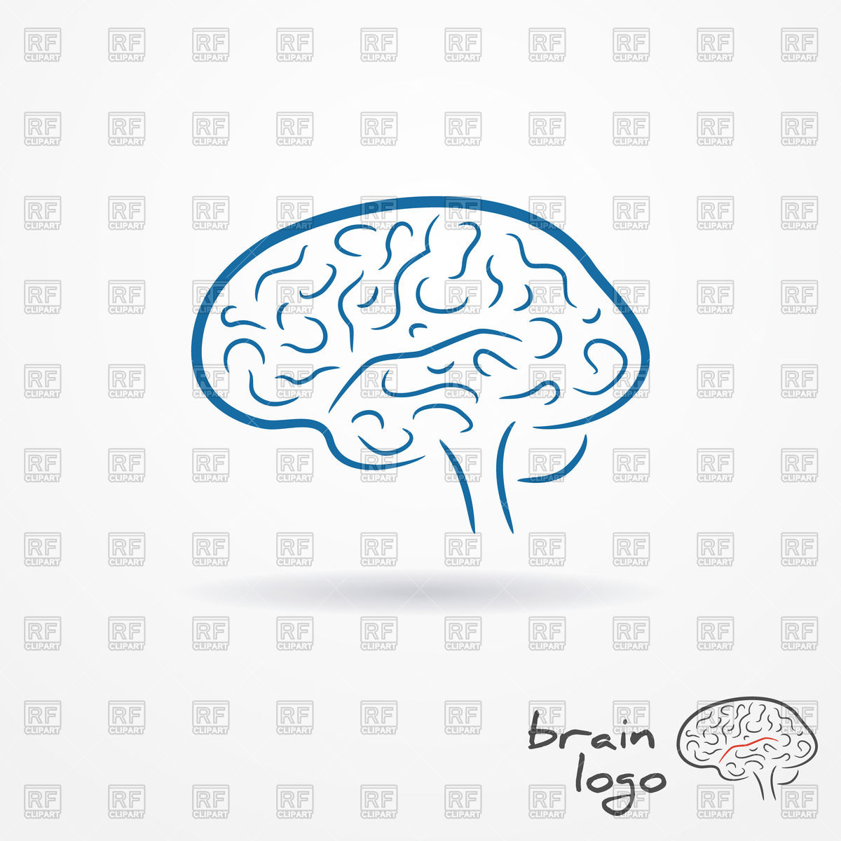 Blue Sketchy Human Brain Logo Vector Image Of Icons And Emblems 1200x1200 Blue Sketchy Human Brain Logo Vector Image Of Icons And Emblems