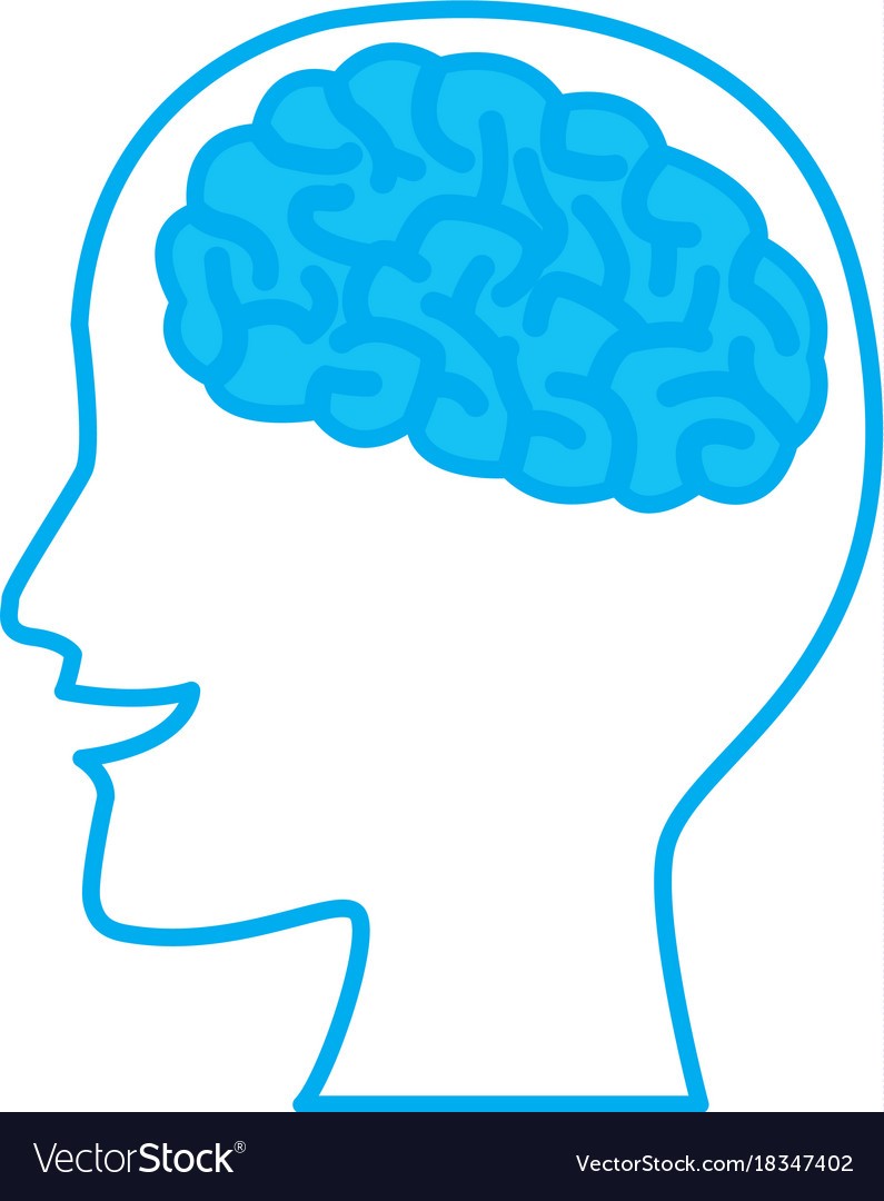 795x1080 Vector Icon Control Human Brain Silhouette