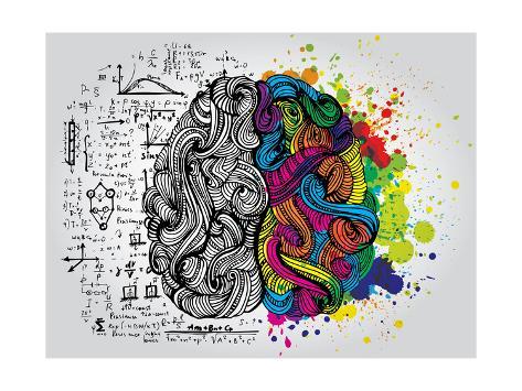 473x355 Creative Concept Of The Human Brain, Vector Illustration Prints