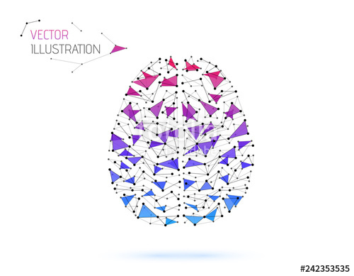 500x389 Abstract Human Brain Vector Illustration Modern Colorful