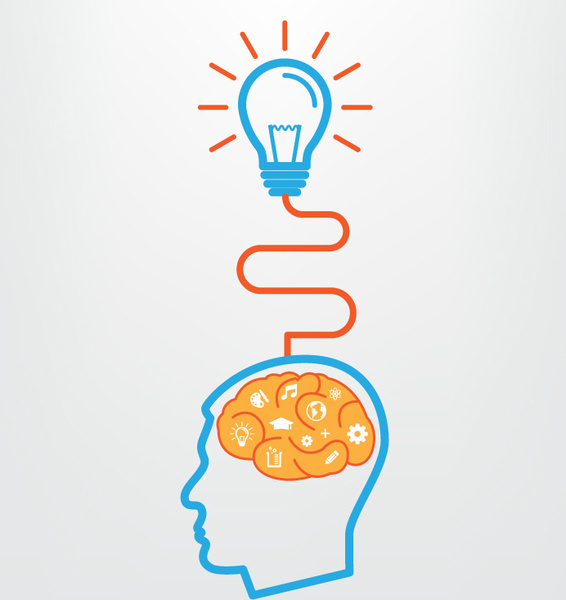 Creative Brains And Lighting Vector Free Vector In Adobe 566x600 Creative Brains And Lighting Vector Free Vector In Adobe