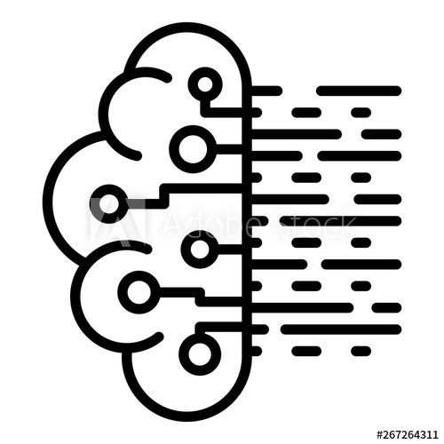 Half Bran Outline Half Brain Vector Icon For Web 500x500 Half Bran Outline Half Brain Vector Icon For Web