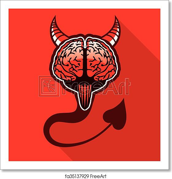 561x581 Free Art Print Of Evil Brain Vector Art Freeart