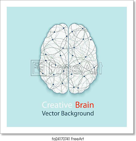 561x581 Free Art Print Of Human Brain Creative Brain Vector Background