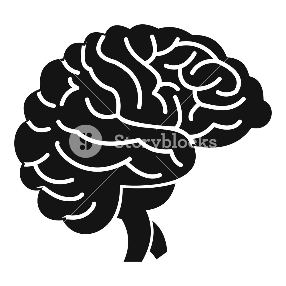 1000x1000 Bran Simple Illustration Of Brain Vector Icon For Web