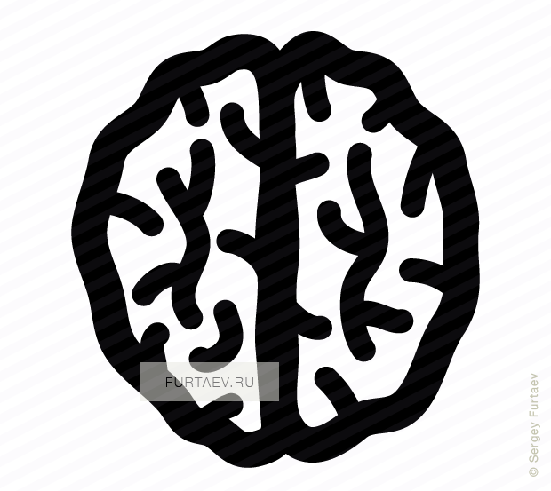 620x553 Brain Vector Icon