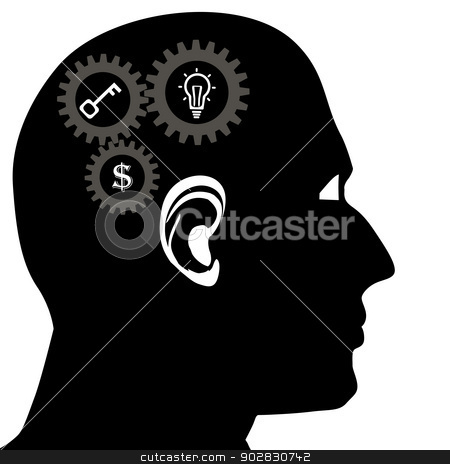 450x464 Head Brain Vector Icon Stock Vector