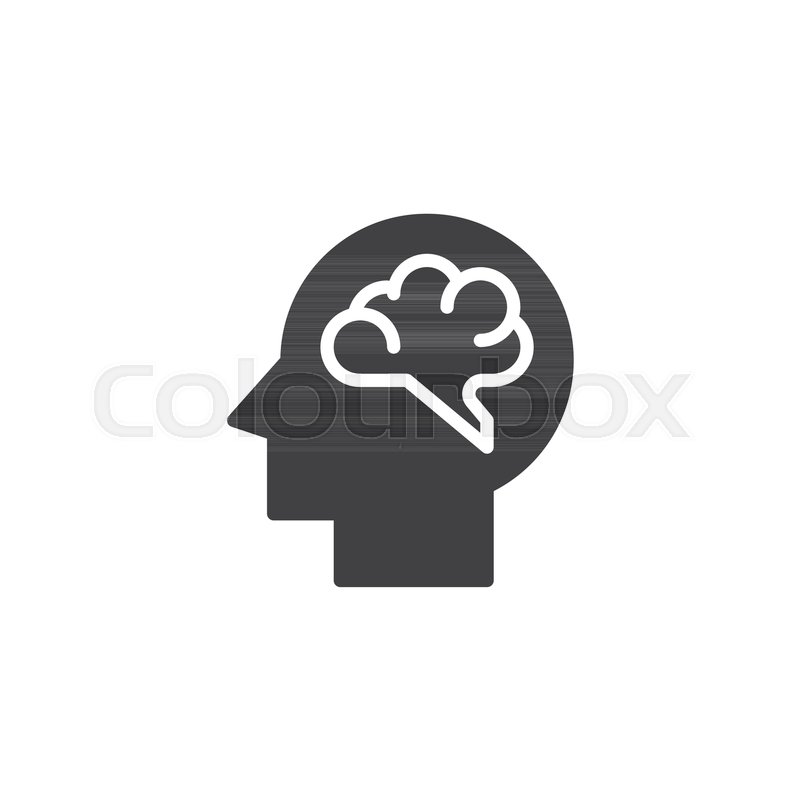 800x800 Human Brain Vector Icon Filled Flat Stock Vector Colourbox