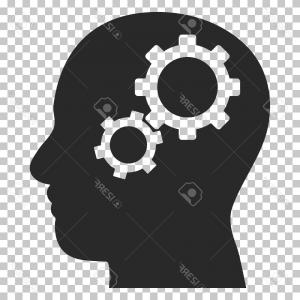 300x300 Photostock Vector Gear Brain Vector Illustration Soidergi