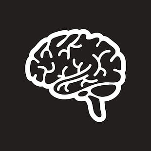 310x310 Stylish Black And White Icon Human Brain Vector