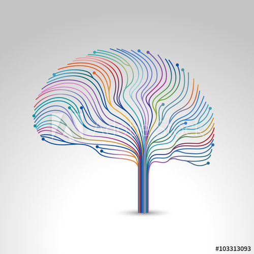 500x500 Creative Concept Of The Brain, Vector Illustration