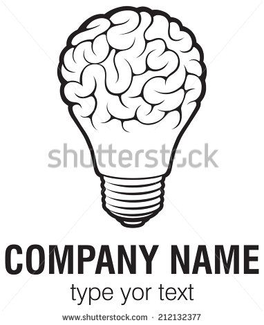 382x470 Light Bulb Idea With Brain Vector Logo Template Corporate Icon
