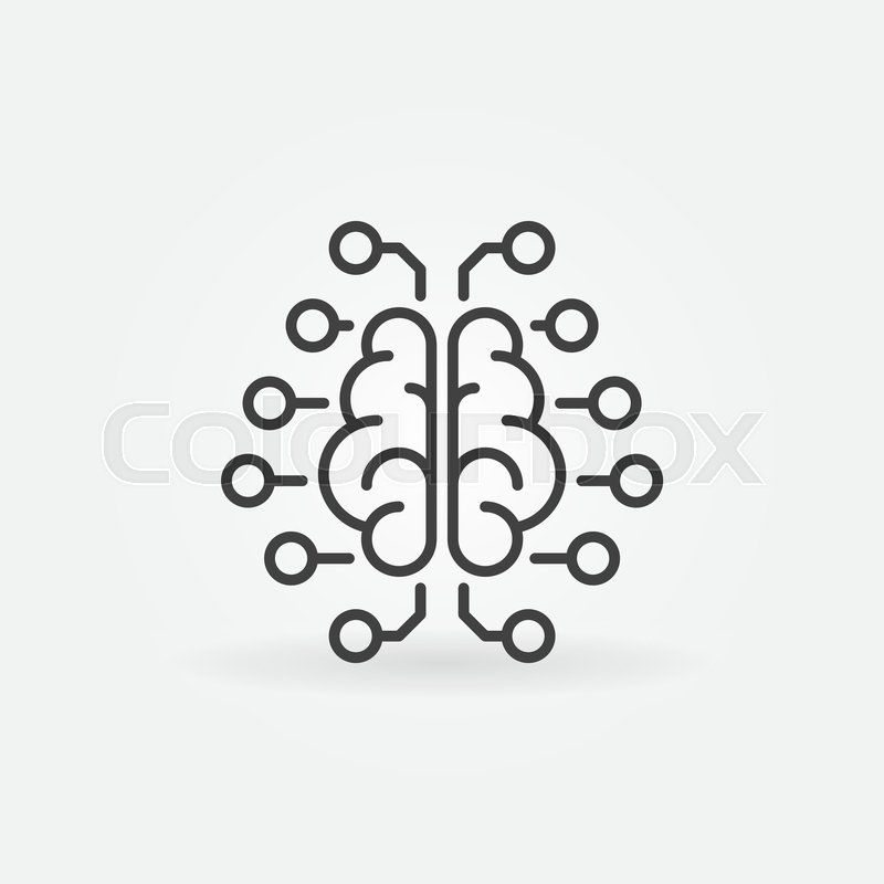 800x800 Artificial Intelligence Brain Vector Stock Vector Colourbox
