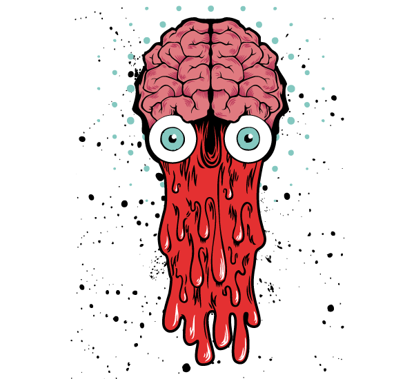 Bad Brain Vector T Shirt Design 600x550 Bad Brain Vector T Shirt Design
