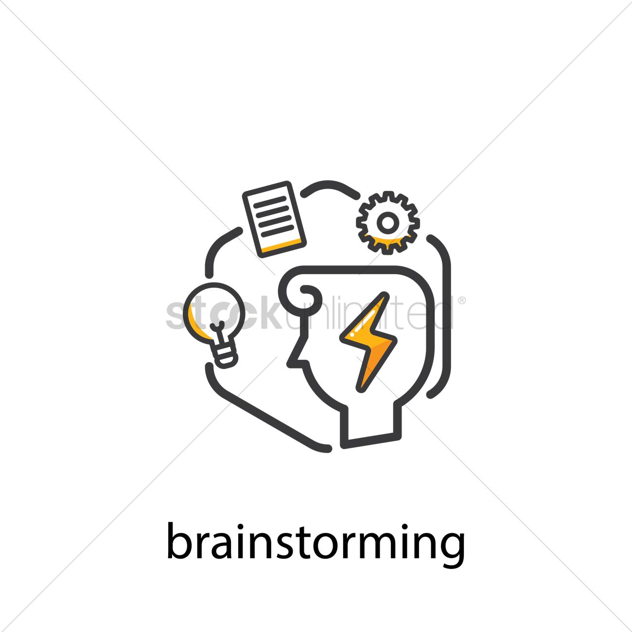 1300x1300 Brainstorming Vector Image