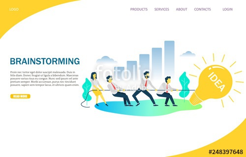 500x320 Brainstorming Vector Website Landing