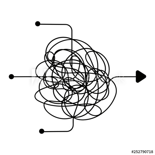 500x500 Confused Process, Chaos Line Symbol Finding A Way Out, Teamwork