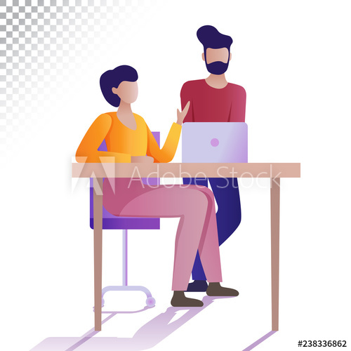 500x500 Modern People Flat Illustration The Young People Having