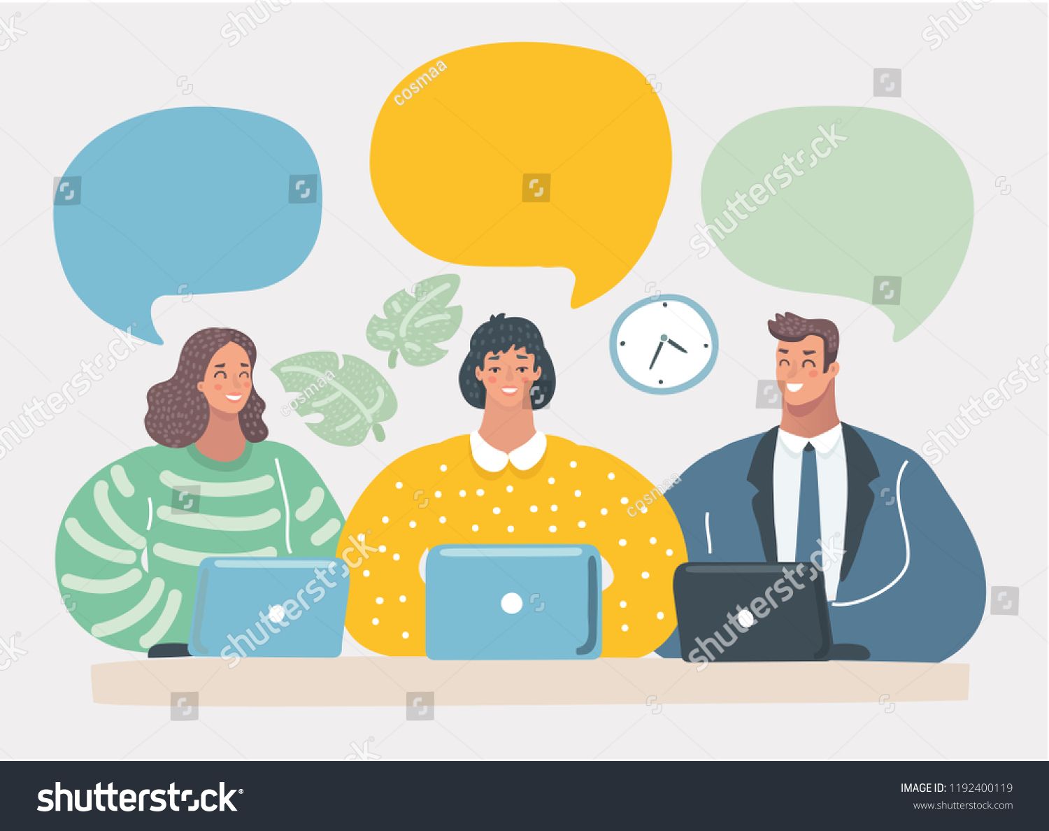 1500x1188 Smiling People With Notebooks Are Discussing And Brainstorming