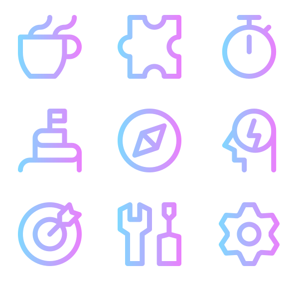 600x564 Brainstorming Icons