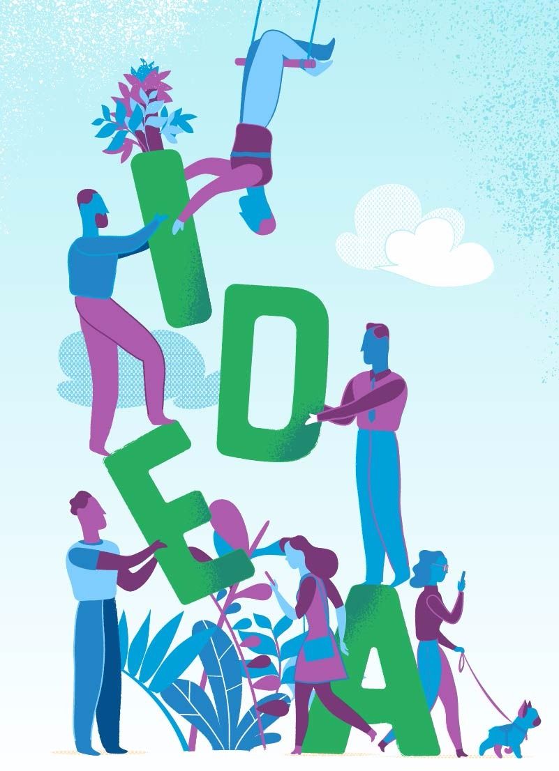 801x1106 Brainstorming Ideas Tiny People Vector Art, Illustration