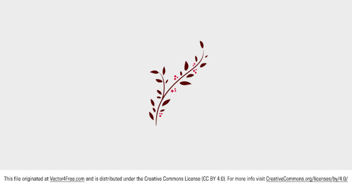1136x603 Free Decorative Doodle Branch Vector