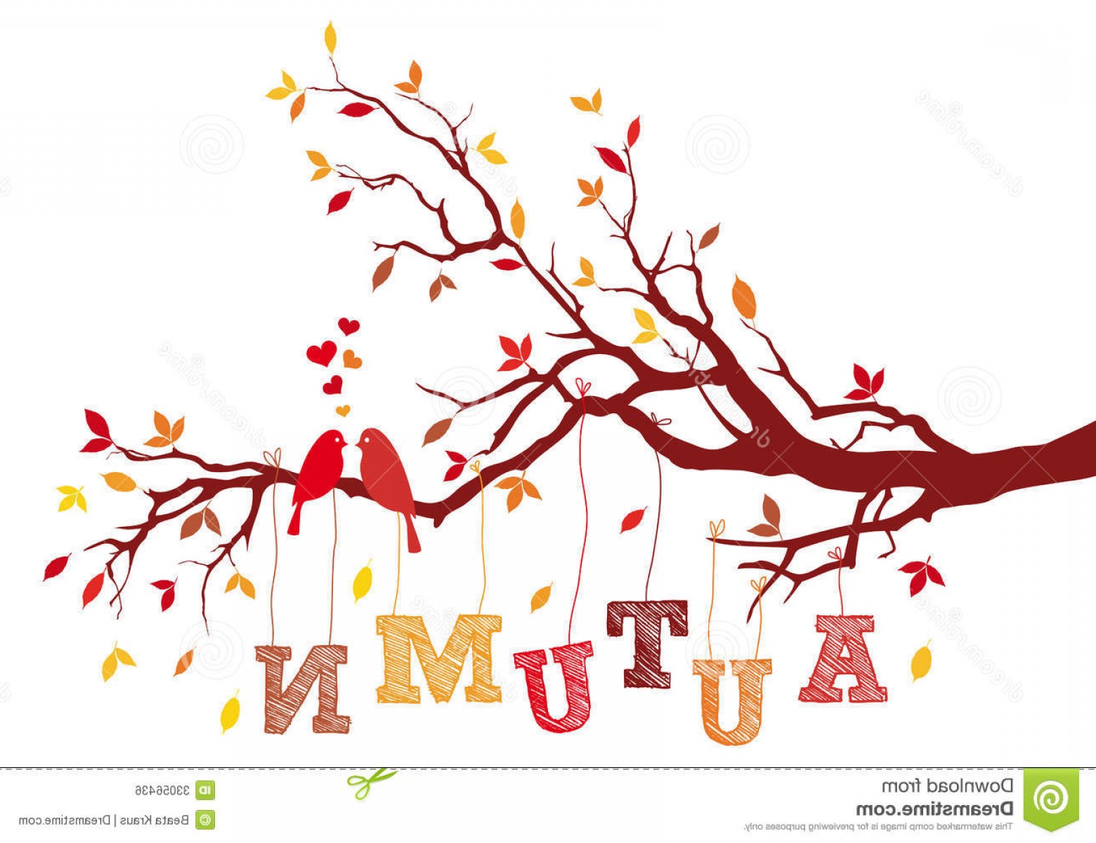 1560x1200 Royalty Free Stock Image Autumn Tree Branch Vector Birds Falling