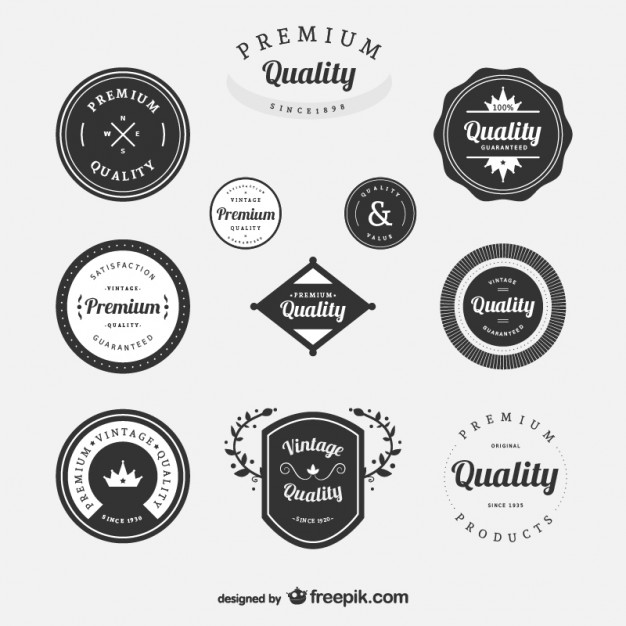 626x626 Premium Vintage Labels Set Free Vector Free Vectors Ui Download