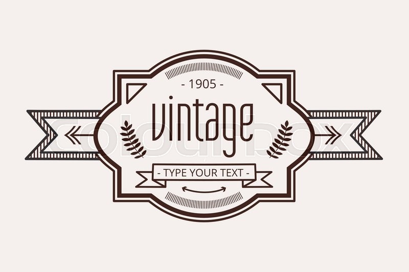 800x532 Vintage Old Style Logo Icon Template Stock Vector Colourbox