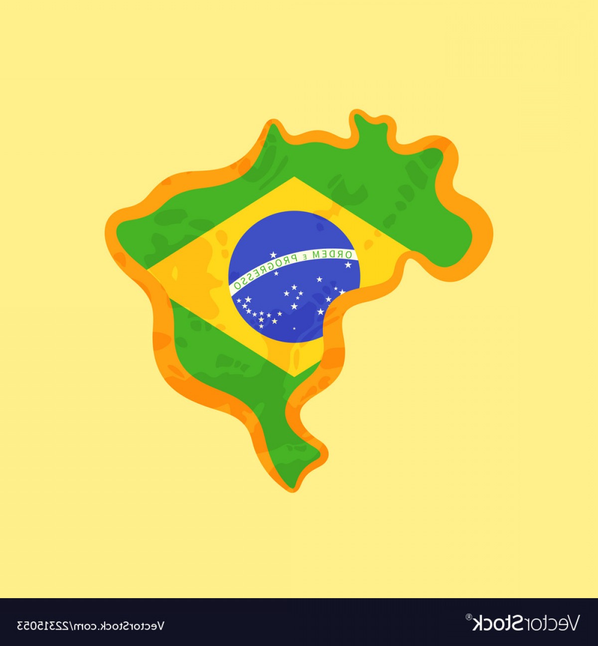 1200x1296 Brazil Map Colored With Brazilian Flag Vector Soidergi
