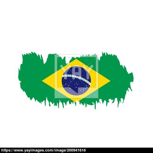 512x512 Brazil Flag, Vector Illustration Vector