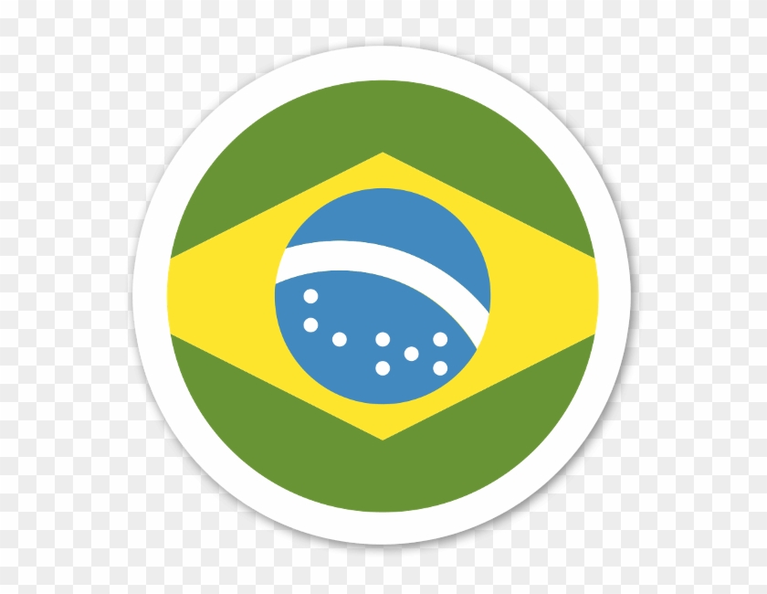 840x650 Brazil Flag Sticker