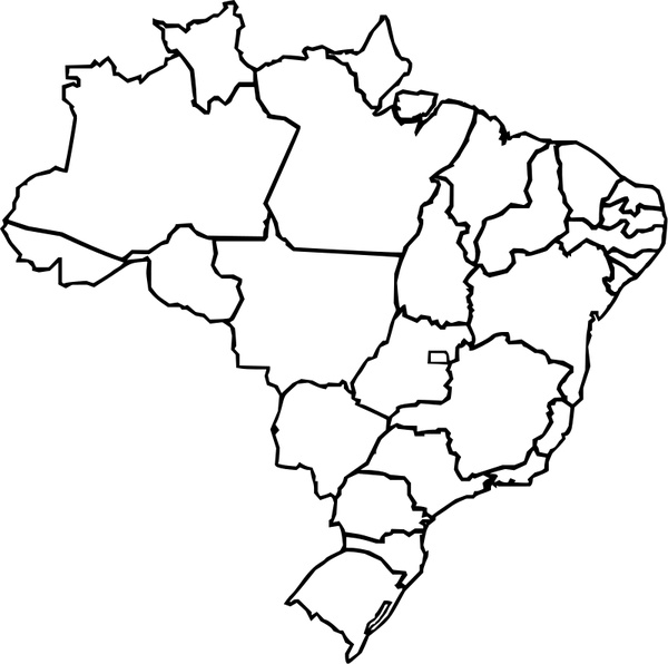 600x596 Map Of Brazil Free Vector In Open Office Drawing