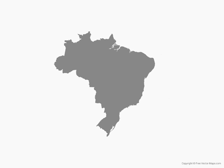 460x345 Vector Map Of Brazil