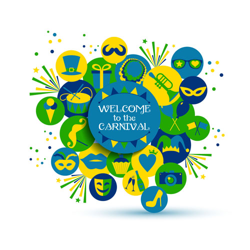 500x500 Brazil Carnival Creative Background Vector Free Download