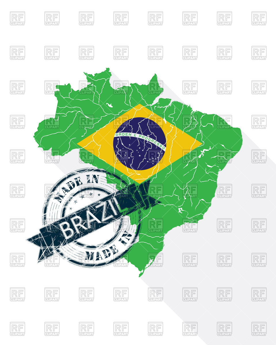 960x1200 Brazilian Stamp With Flag